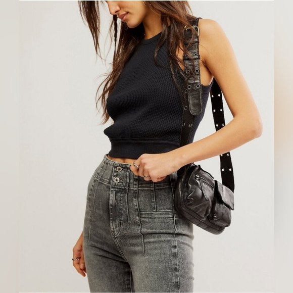 Free People Vest Tank/Black - Picture 1 of 9